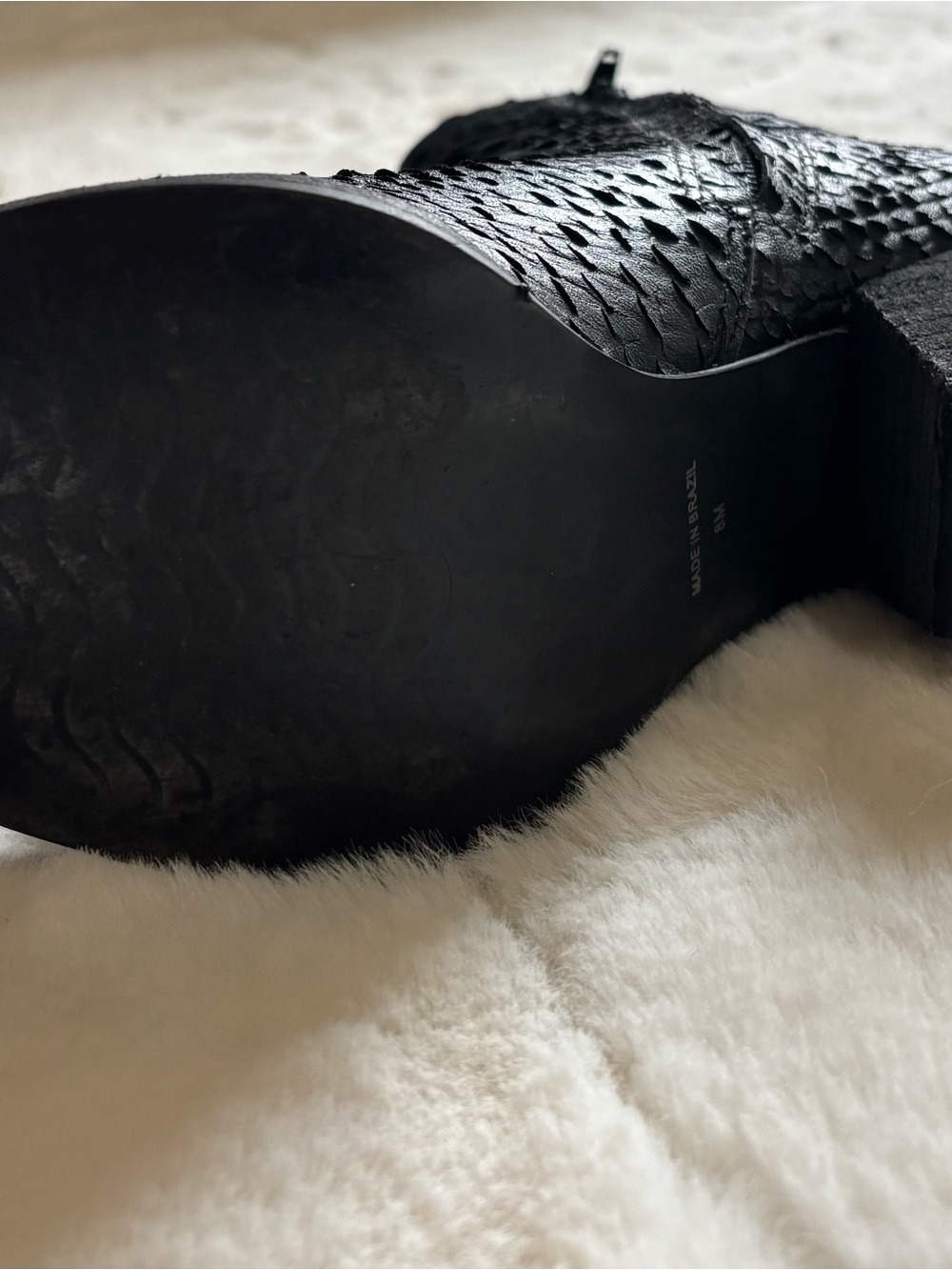 Matisse Caty Black Textured Pointed-Toe Ankle Boots - Picture 12 of 13